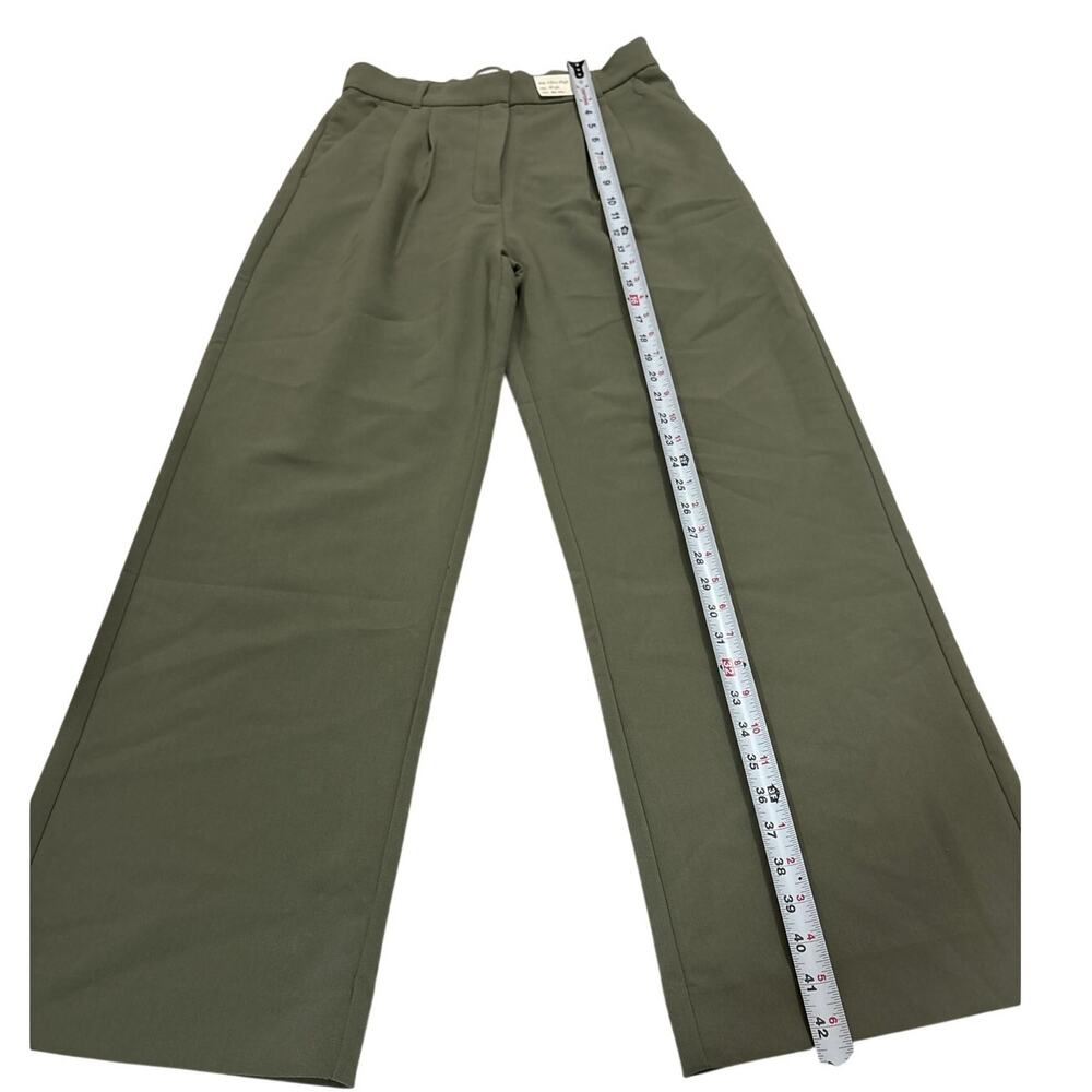 NWT Abercrombie & Fitch Women’s 30 Green Ultra High Wide Legs Pants Trousers - Picture 13 of 13